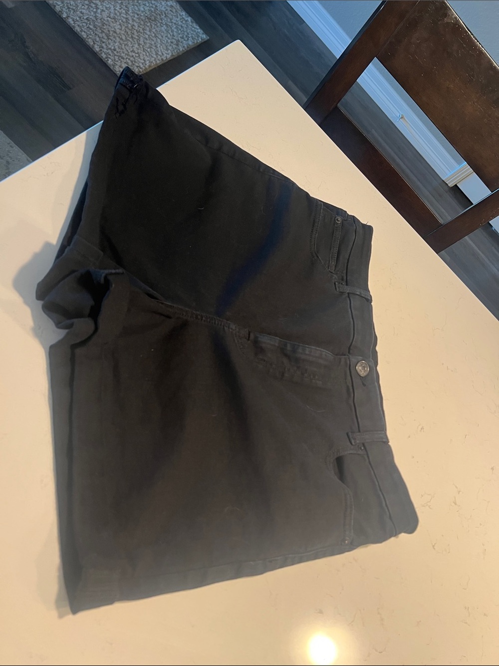 American Eagle Outfitters Black Hight Waisted Denim Shorts size 18
